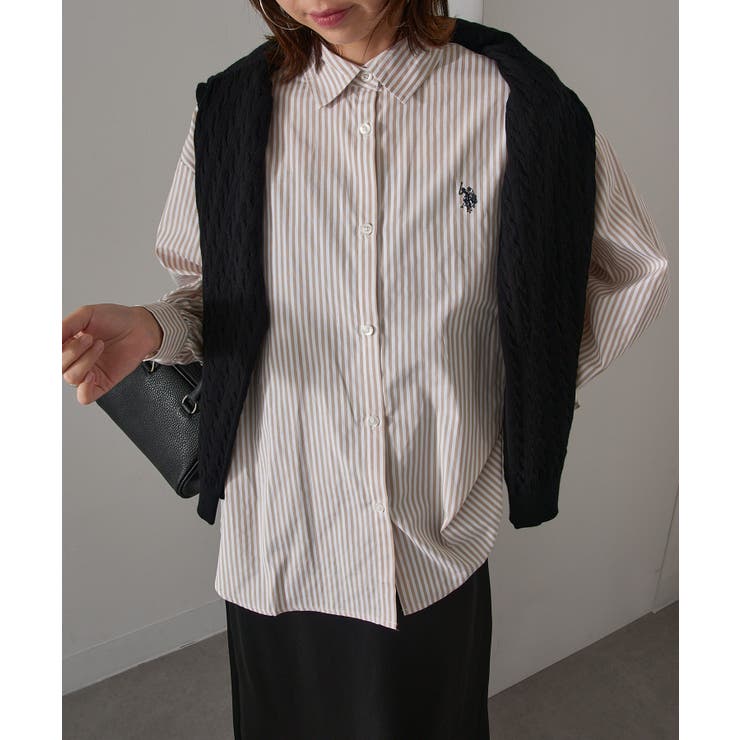 【U.S. POLO ASSN.】ロイヤルピンオックス袖バルーンシャツ | SETUP7【WOMEN】 | 詳細画像13 