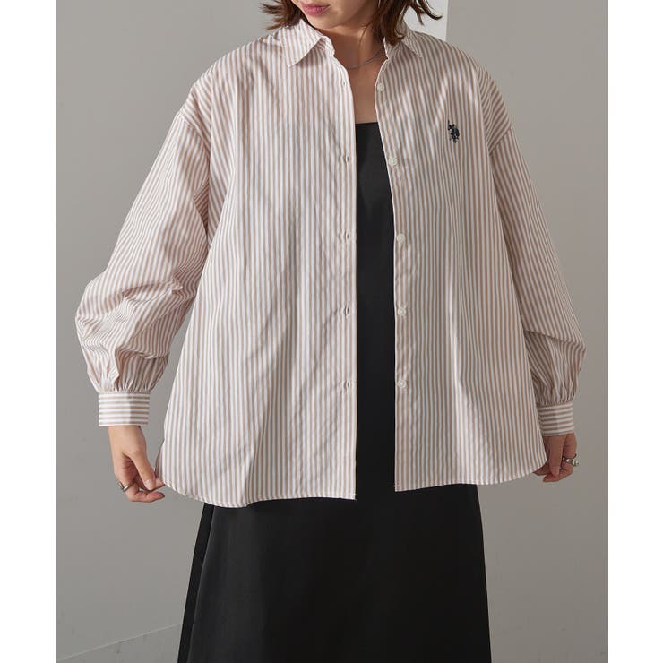 【U.S. POLO ASSN.】ロイヤルピンオックス袖バルーンシャツ | SETUP7【WOMEN】 | 詳細画像14 