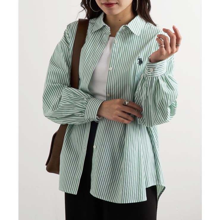 【U.S. POLO ASSN.】ロイヤルピンオックス袖バルーンシャツ | SETUP7【WOMEN】 | 詳細画像19 