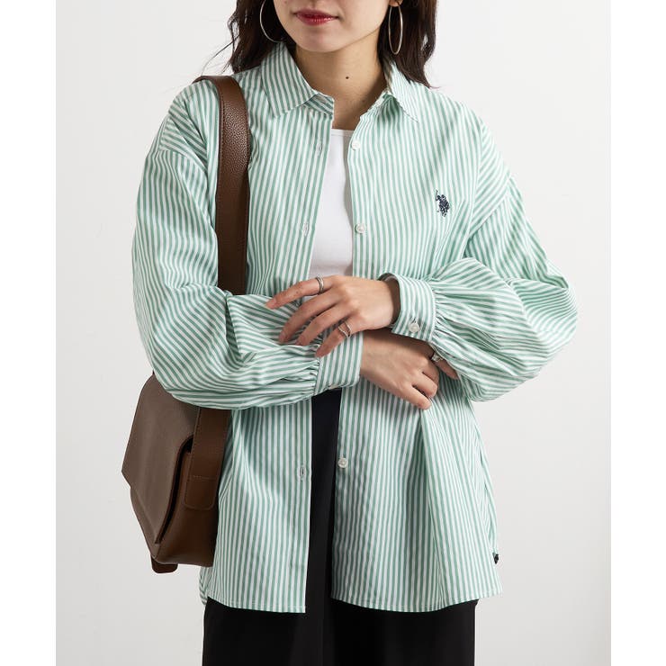 【U.S. POLO ASSN.】ロイヤルピンオックス袖バルーンシャツ | SETUP7【WOMEN】 | 詳細画像20 