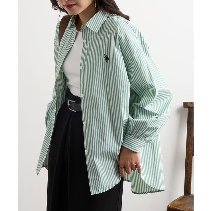 【U.S. POLO ASSN.】ロイヤルピンオックス袖バルーンシャツ | SETUP7【WOMEN】 | 詳細画像21 