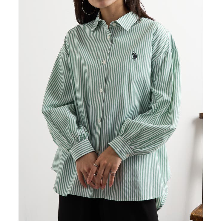【U.S. POLO ASSN.】ロイヤルピンオックス袖バルーンシャツ | SETUP7【WOMEN】 | 詳細画像22 