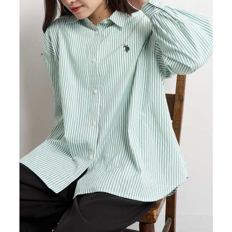 【U.S. POLO ASSN.】ロイヤルピンオックス袖バルーンシャツ | SETUP7【WOMEN】 | 詳細画像23 