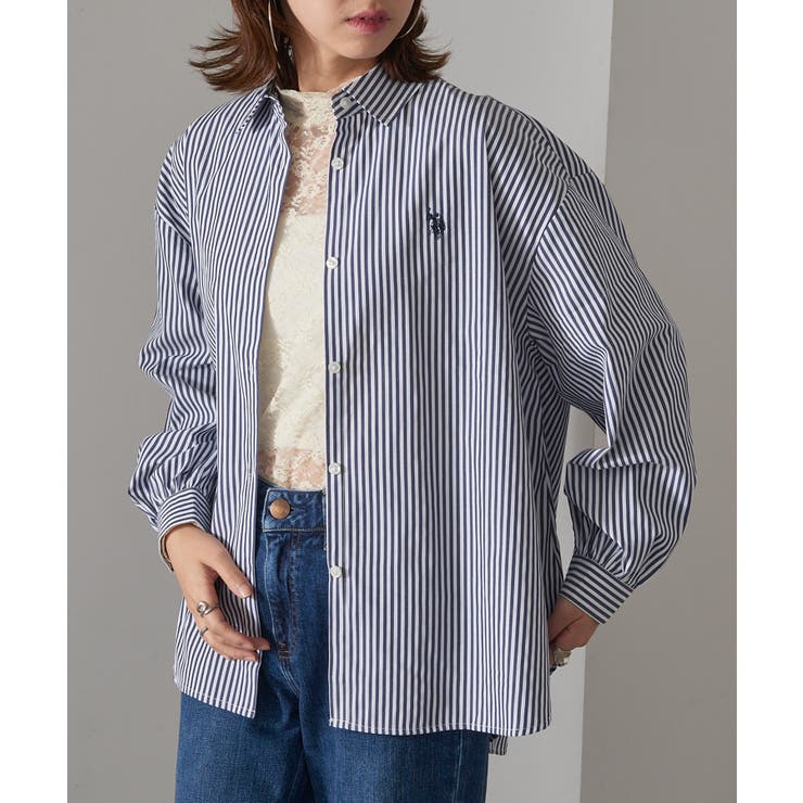 【U.S. POLO ASSN.】ロイヤルピンオックス袖バルーンシャツ | SETUP7【WOMEN】 | 詳細画像29 