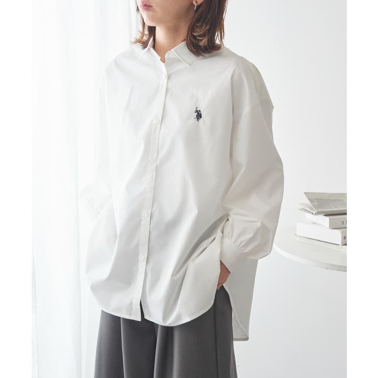 【U.S. POLO ASSN.】ロイヤルピンオックス袖バルーンシャツ | SETUP7【WOMEN】 | 詳細画像3 