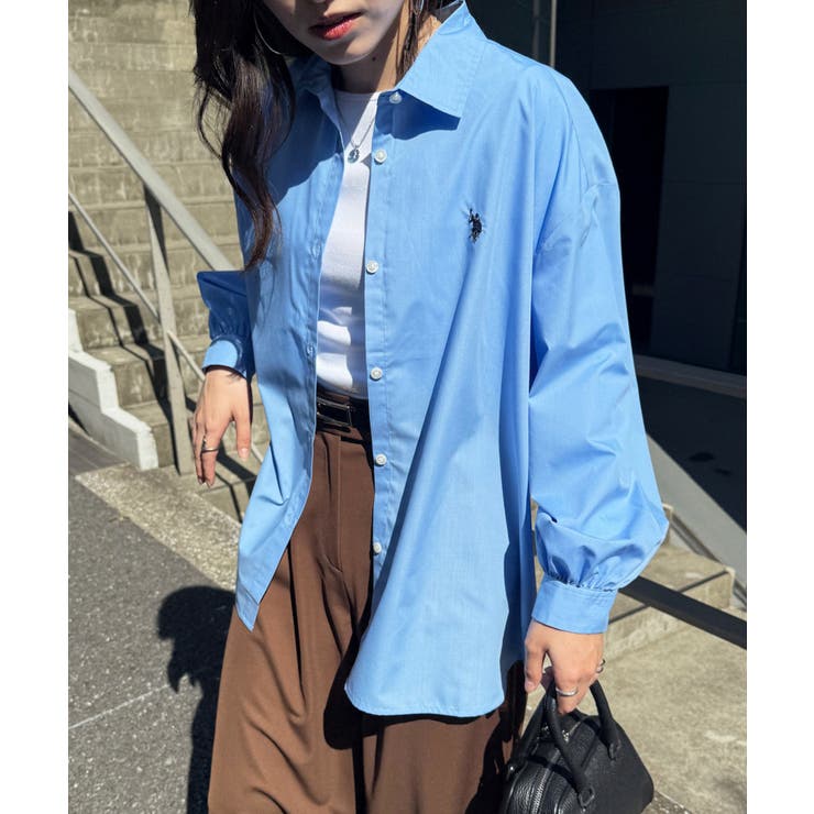 【U.S. POLO ASSN.】ロイヤルピンオックス袖バルーンシャツ | SETUP7【WOMEN】 | 詳細画像36 