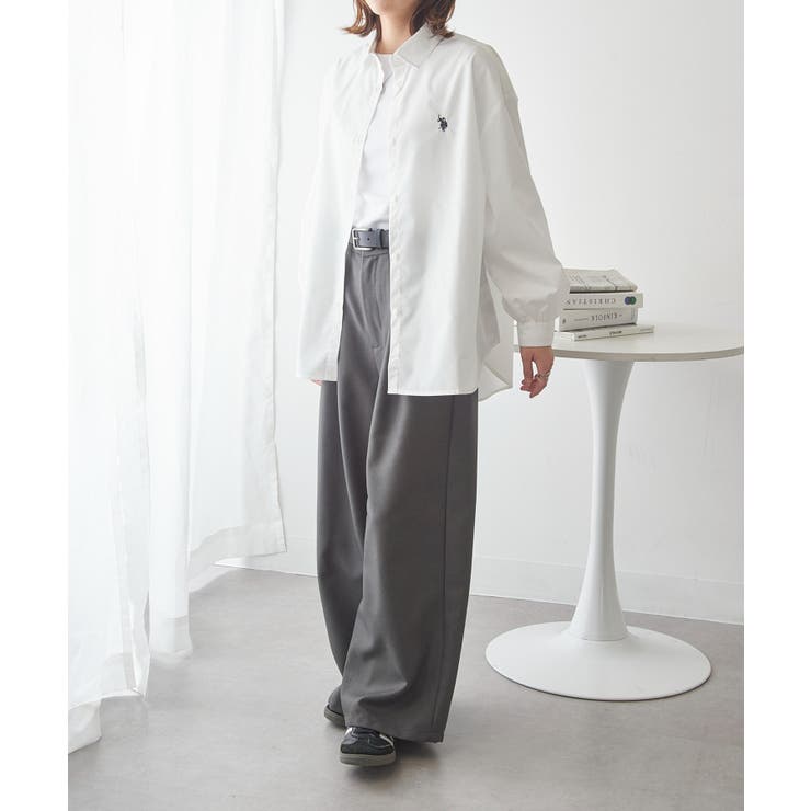【U.S. POLO ASSN.】ロイヤルピンオックス袖バルーンシャツ | SETUP7【WOMEN】 | 詳細画像9 
