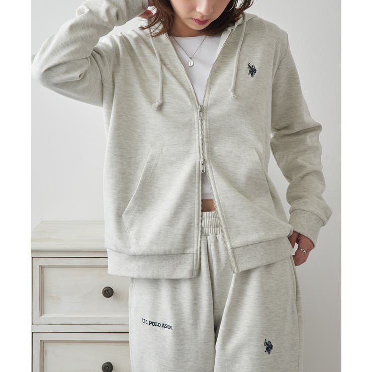 【U.S. POLO ASSN.】ワンポイントロゴ ダブルジップパーカー | SETUP7【WOMEN】 | 詳細画像15 