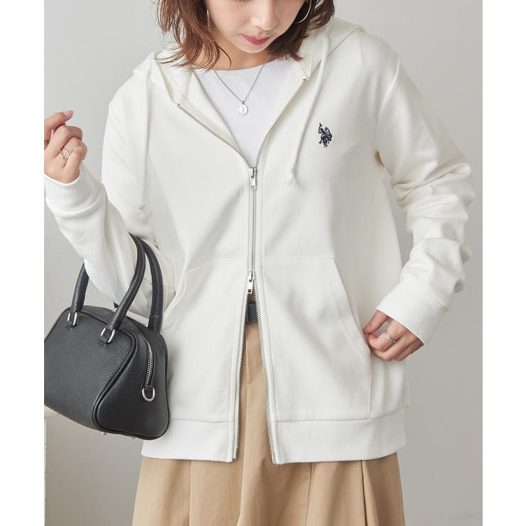 【U.S. POLO ASSN.】ワンポイントロゴ ダブルジップパーカー | SETUP7【WOMEN】 | 詳細画像2 