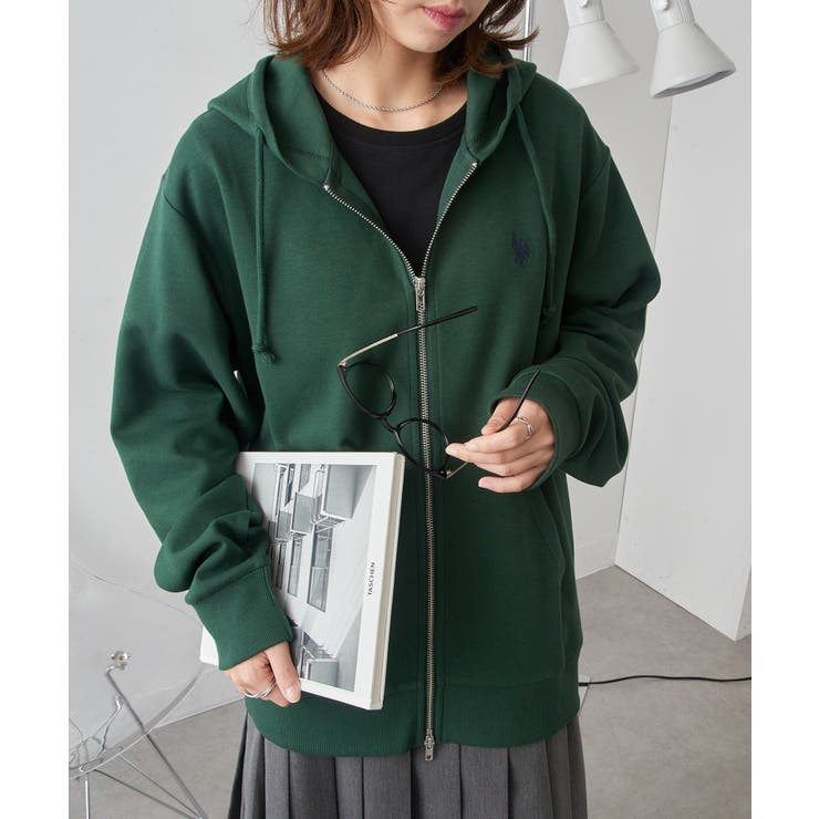 【U.S. POLO ASSN.】ワンポイントロゴ ダブルジップパーカー | SETUP7【WOMEN】 | 詳細画像33 