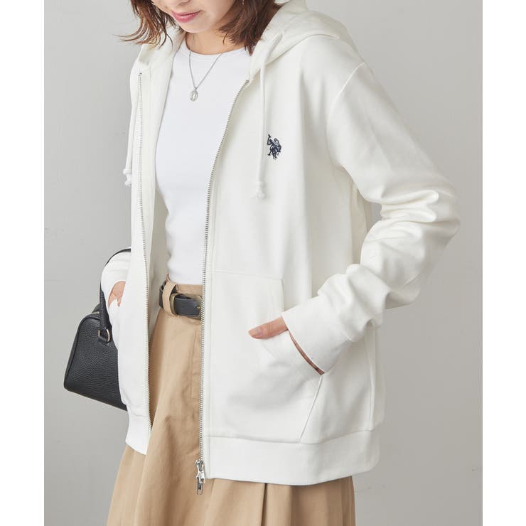【U.S. POLO ASSN.】ワンポイントロゴ ダブルジップパーカー | SETUP7【WOMEN】 | 詳細画像5 