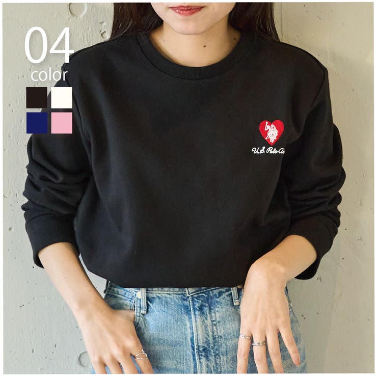 【U.S. POLO ASSN.】ハート刺繍クルーネックスウェット | SETUP7【WOMEN】 | 詳細画像1 