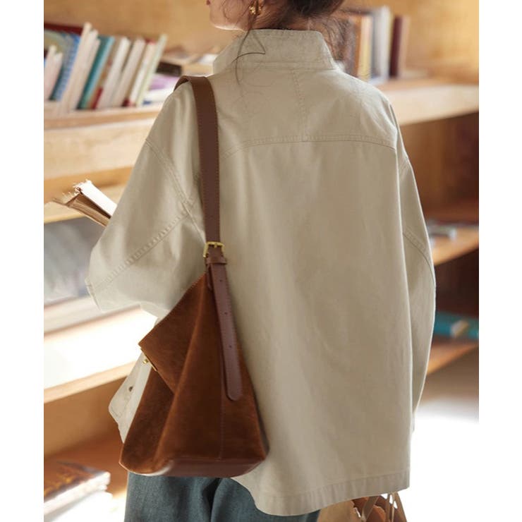 【SETUP7】スタンドカラーフレンチワークジャケット KNF | SETUP7【WOMEN】 | 詳細画像4 