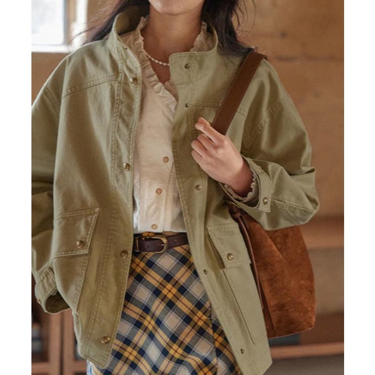 【SETUP7】スタンドカラーフレンチワークジャケット KNF | SETUP7【WOMEN】 | 詳細画像5 