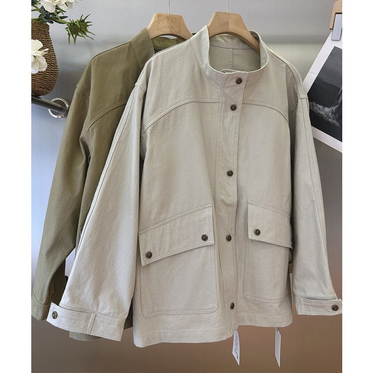 【SETUP7】スタンドカラーフレンチワークジャケット KNF | SETUP7【WOMEN】 | 詳細画像8 