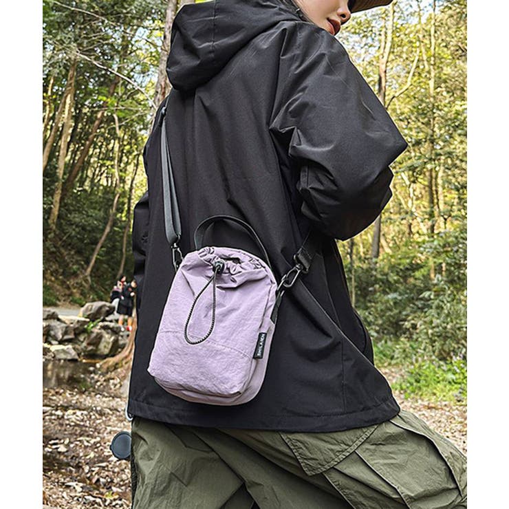 パープル | 【SETUP7】ミニショルダーサコッシュ ペットボトル収納 KNF146 | SETUP7【WOMEN】