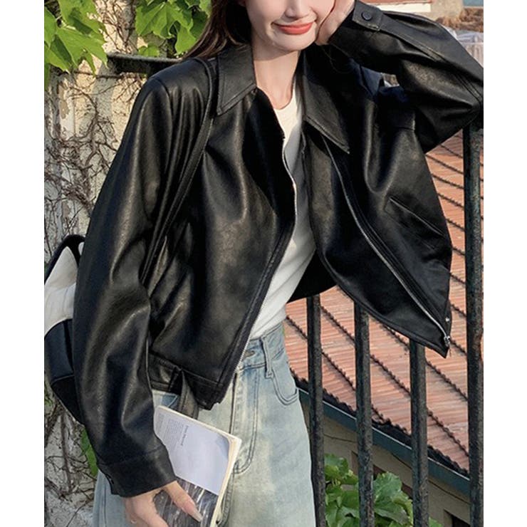 【SETUP7】クロップドバイカージャケット KNF | SETUP7【WOMEN】 | 詳細画像5 