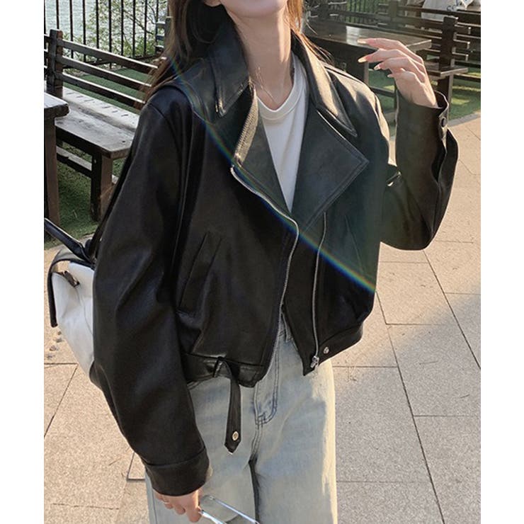 【SETUP7】クロップドバイカージャケット KNF | SETUP7【WOMEN】 | 詳細画像6 