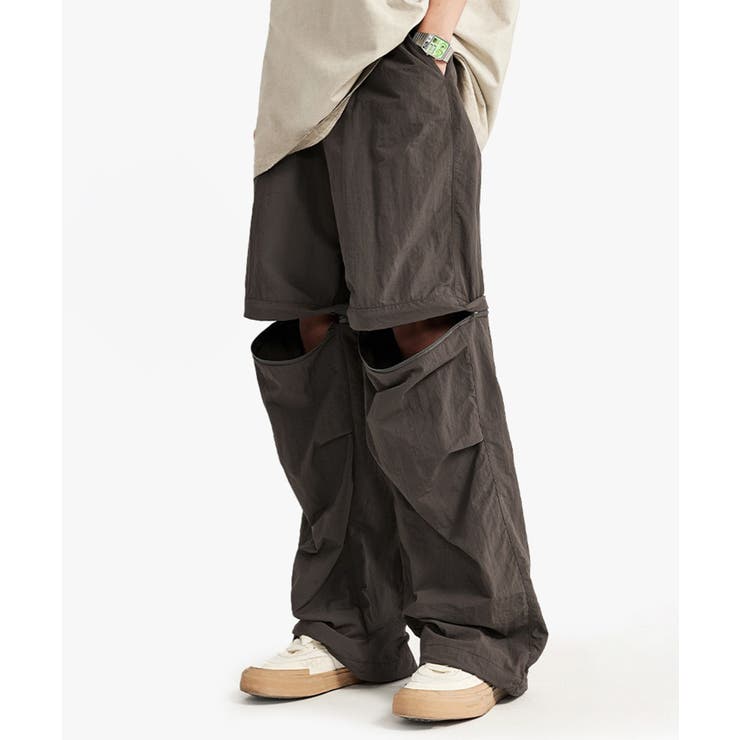 チャコールグレー | 【SETUP7】デタッチャブルワイドカーゴパンツ KNF143 | SETUP7【WOMEN】