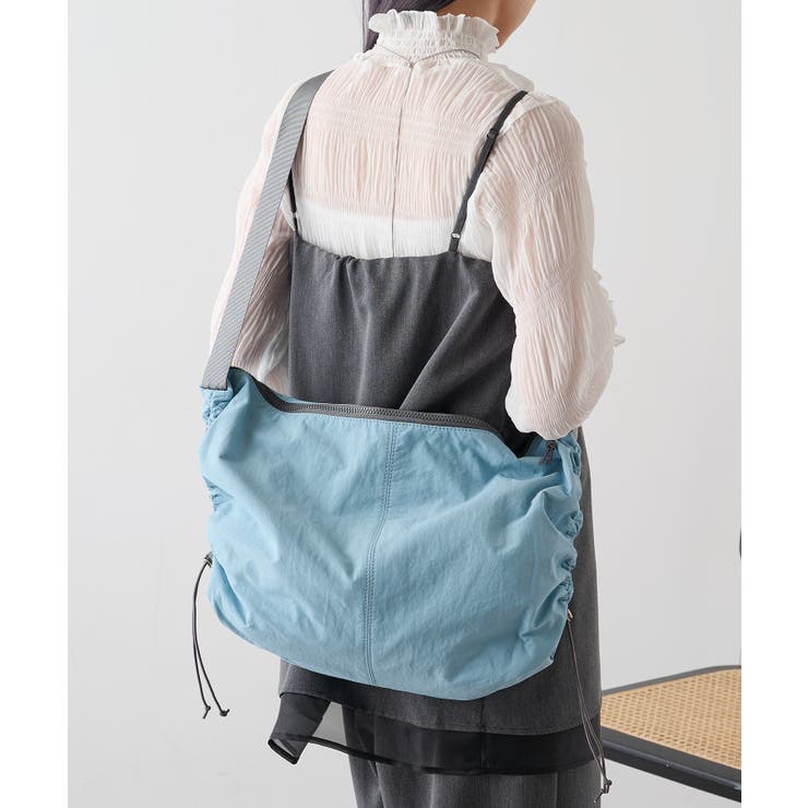 ブルー | 【SETUP7】ワッシャーナイロン ドロストショルダーバッグ GLR | SETUP7【WOMEN】