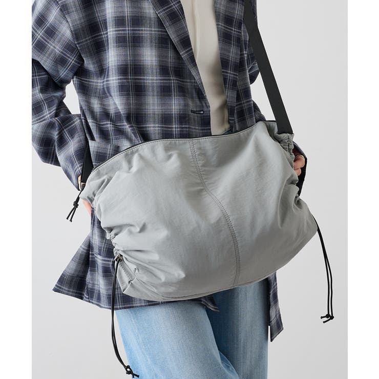 グレー | 【SETUP7】ワッシャーナイロン ドロストショルダーバッグ GLR | SETUP7【WOMEN】