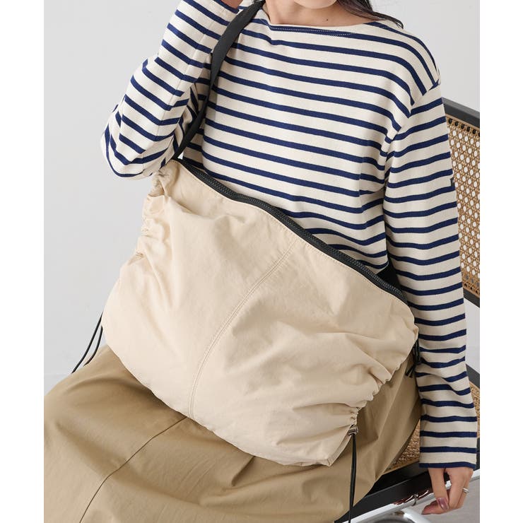 アイボリー | 【SETUP7】ワッシャーナイロン ドロストショルダーバッグ GLR | SETUP7【WOMEN】