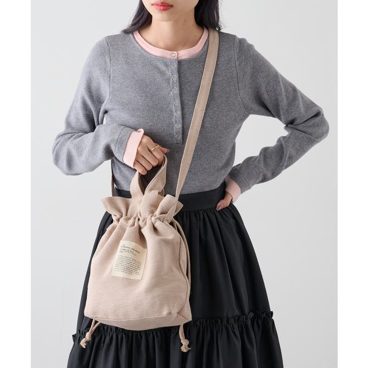 グレイッシュベージュ | 【SETUP7】2WAY巾着バッグ GLR | SETUP7【WOMEN】