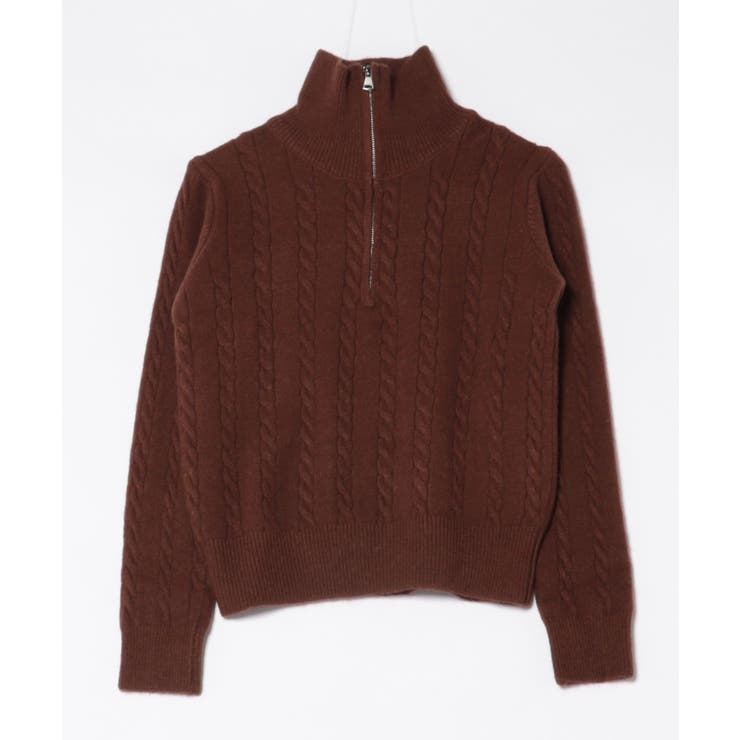 【SETUP7】ハーフジップ襟付きケーブルニットセーター KNF151 | SETUP7【WOMEN】 | 詳細画像7 