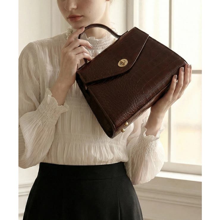 【MAISON BREEZE】クロコ型押し 2wayショルダーバッグ | SETUP7【WOMEN】 | 詳細画像2 