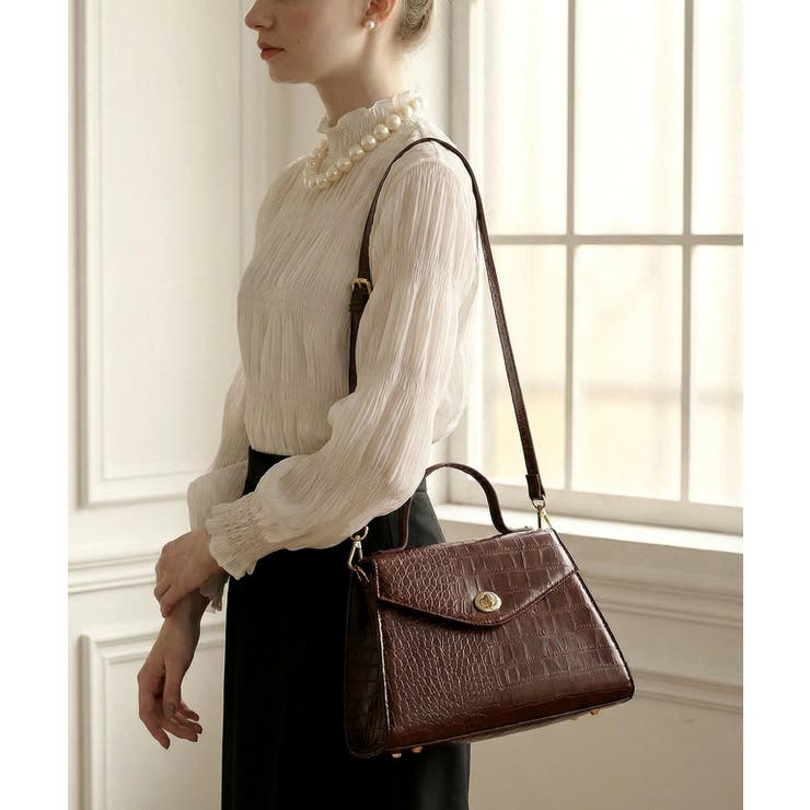 【MAISON BREEZE】クロコ型押し 2wayショルダーバッグ | SETUP7【WOMEN】 | 詳細画像4 