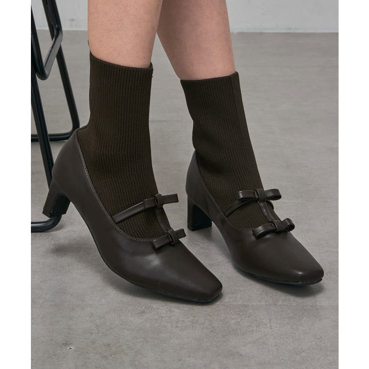 ダークブラウン | 【MAISON BREEZE】ソックスヒールブーツ LON | SETUP7【WOMEN】