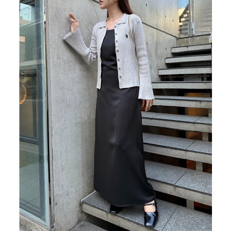 【U.S. POLO ASSN.】襟付き リブニットポロ カーディガン | SETUP7【WOMEN】 | 詳細画像19 