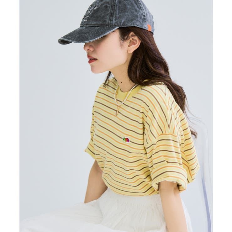 【FRUIT OF THE LOOM】ピーチ起毛ボーダーTシャツ 袖ワッペン | SETUP7【WOMEN】 | 詳細画像28 
