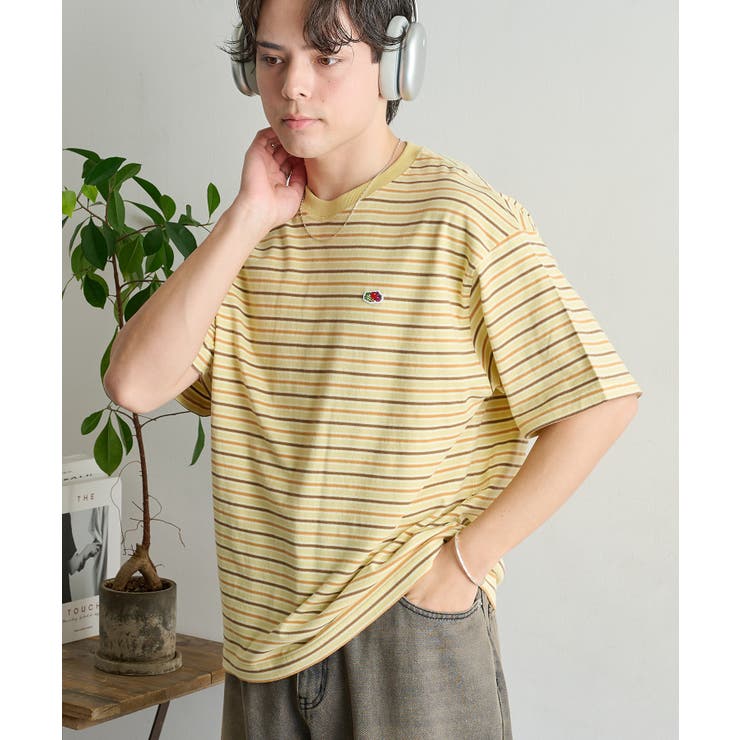 【FRUIT OF THE LOOM】ピーチ起毛ボーダーTシャツ 袖ワッペン | SETUP7【WOMEN】 | 詳細画像30 