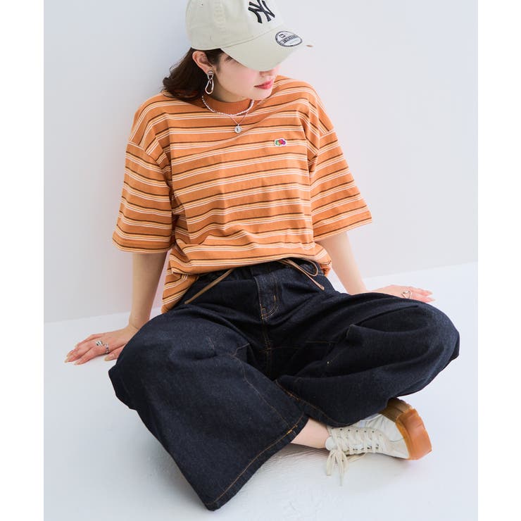 【FRUIT OF THE LOOM】ピーチ起毛ボーダーTシャツ 袖ワッペン | SETUP7【WOMEN】 | 詳細画像39 