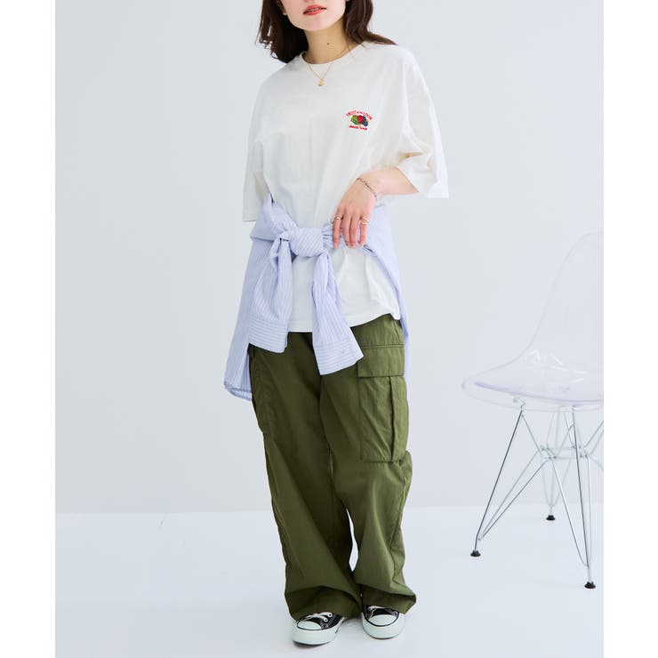 【FRUIT OF THE LOOM】バックプリントシャツ 袖ワッペン | SETUP7【WOMEN】 | 詳細画像7 