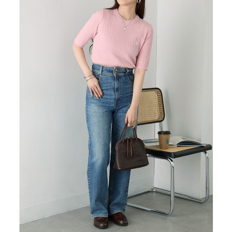 【U.S. POLO ASSN.】ワンポイント刺繍 クルーネックケーブルニット | SETUP7【WOMEN】 | 詳細画像42 