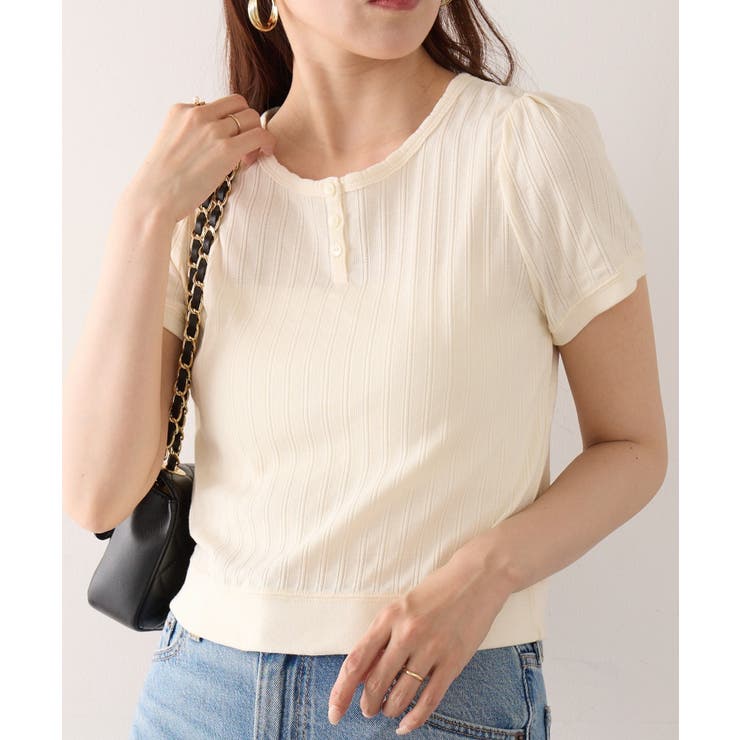 アイボリー | 【Healthknit】26SS Jacquard Rib | SETUP7【WOMEN】