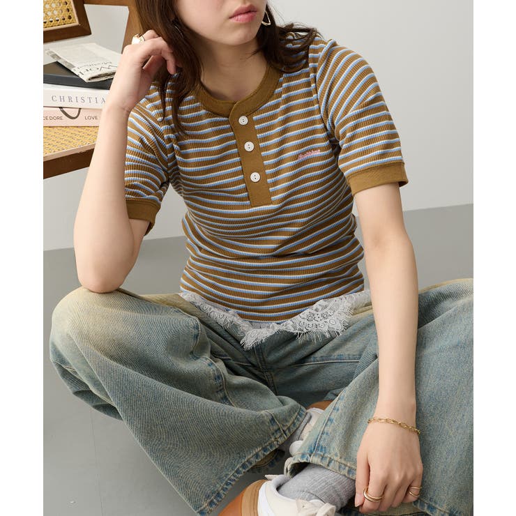【Healthknit】【別注】マルチボーダーワッフルT/C 50/50 | SETUP7【WOMEN】 | 詳細画像8 