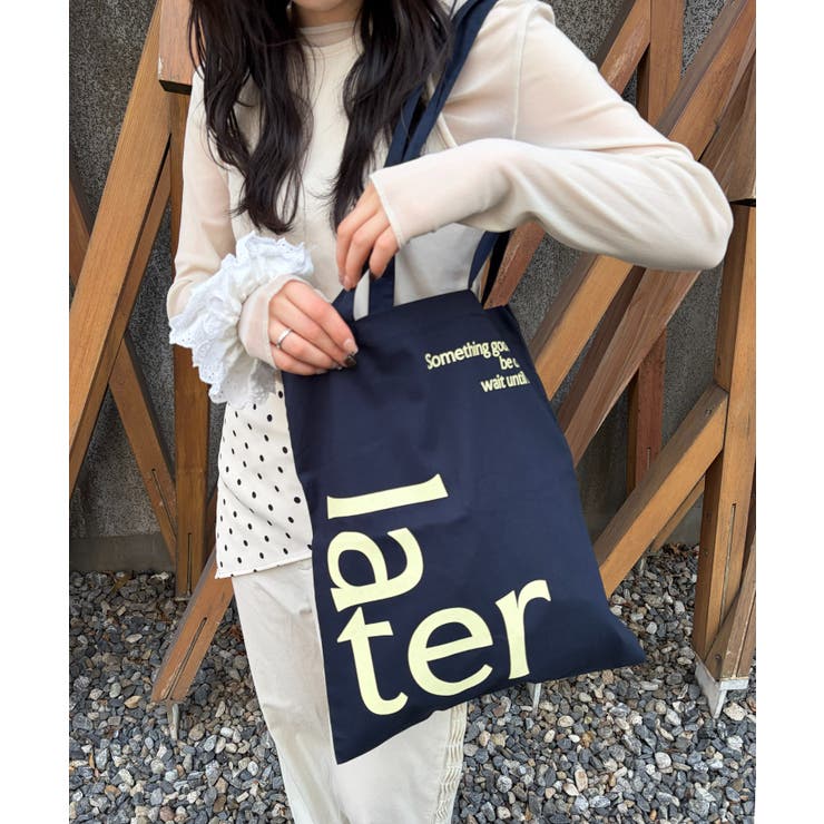 ネイビー | 【United Athle】flat tote bag "later" | SETUP7【WOMEN】