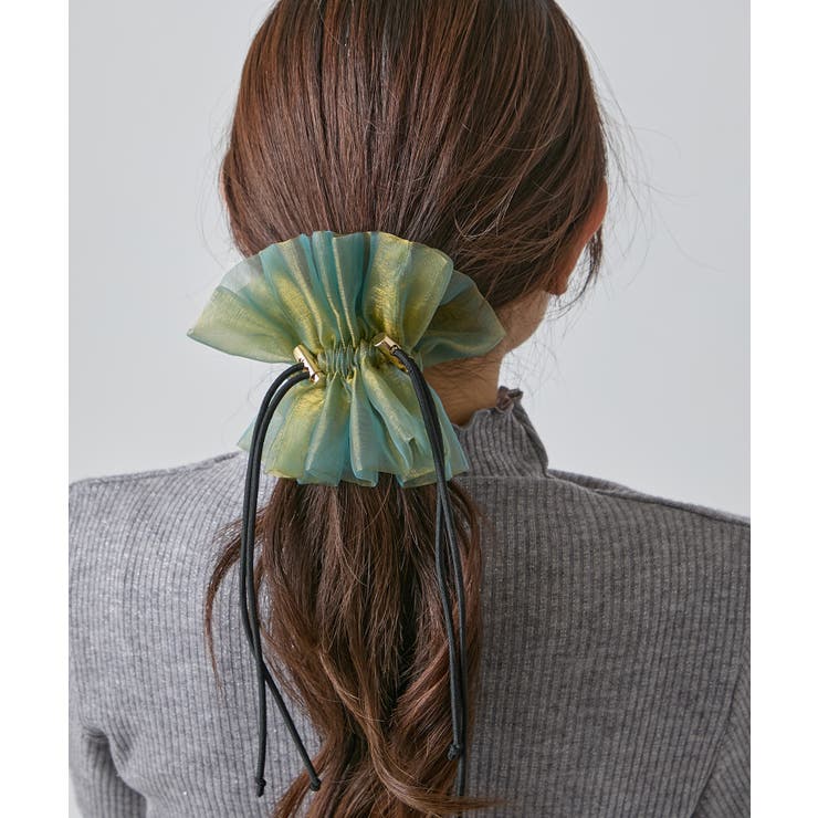 グリーン | 【GOLDY】ドローストリング シアー シュシュ / 6240503 | SETUP7【WOMEN】