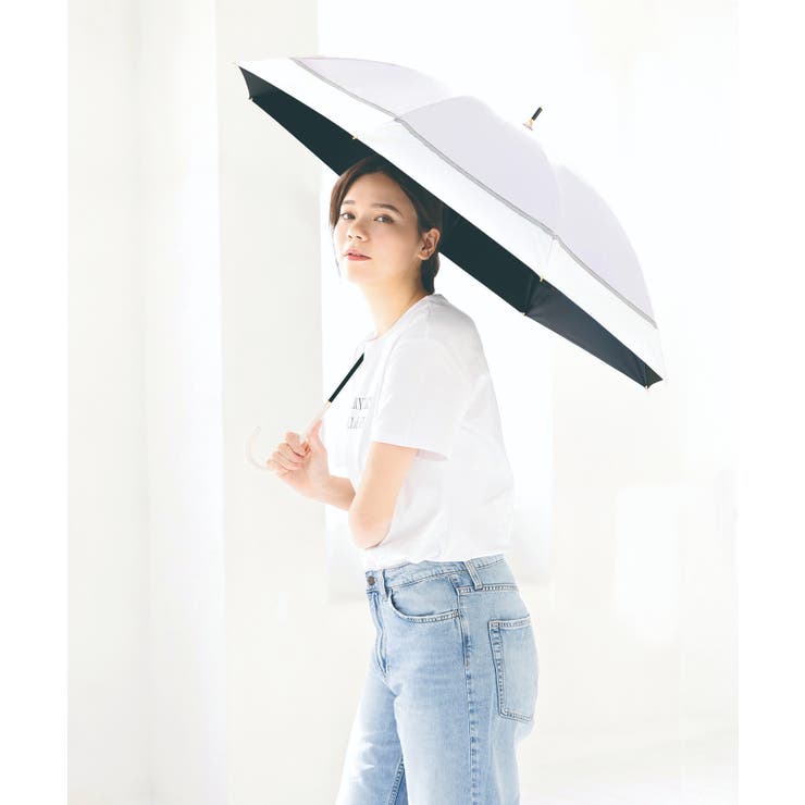 パープル | 【SETUP7】UVトライカラー長傘 晴雨兼用 55cm NT | SETUP7【WOMEN】