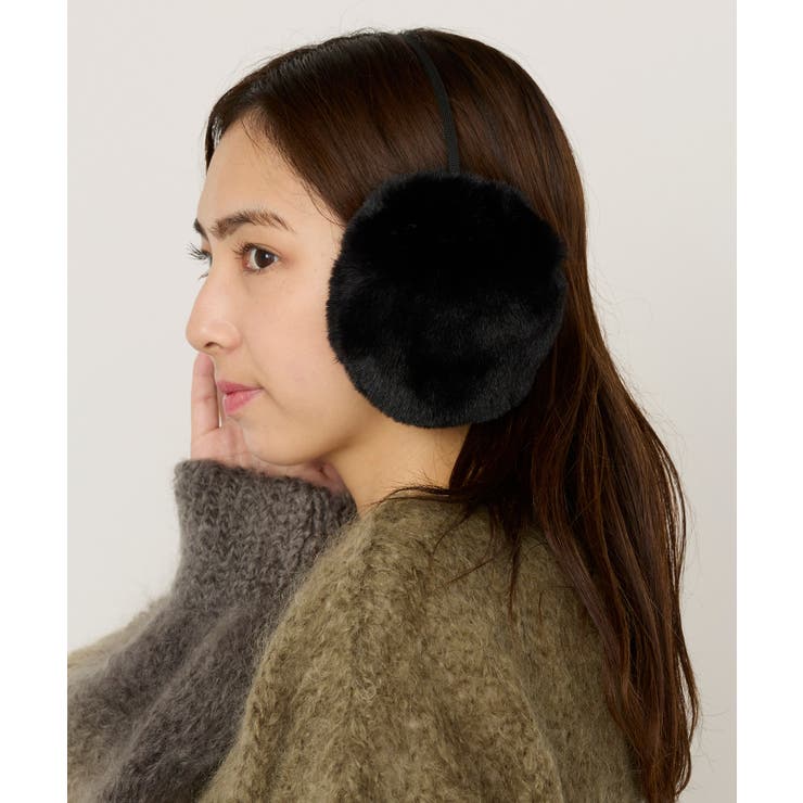 ブラック | 【SETUP7】マイクロファーイヤーマフ SNBD | SETUP7【WOMEN】