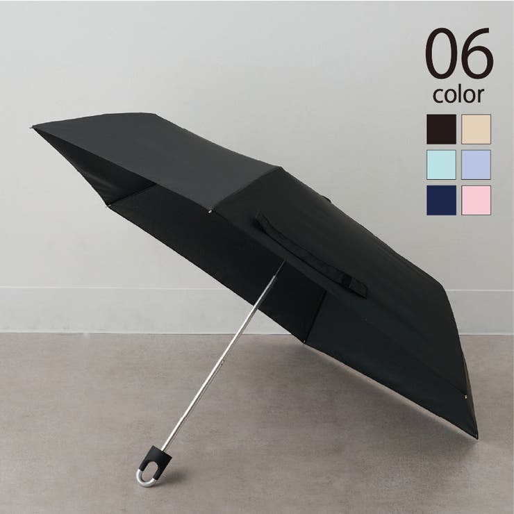 55cm カラビナ付き無地折りたたみ傘 耐風骨 | SETUP7【WOMEN】 | 詳細画像1 