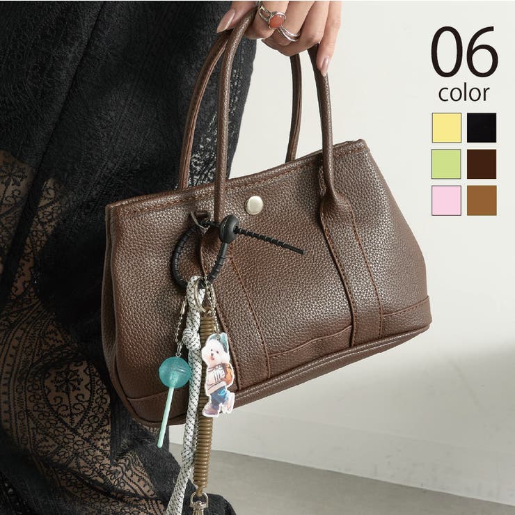 PUレザーショルダーバッグ チャーム キーホルダー付き | SETUP7【WOMEN】 | 詳細画像1 