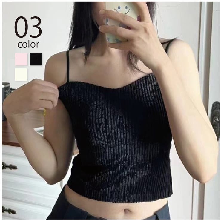 【SETUP7】カップ付きベロアライクキャミソール KNF049 | SETUP7【WOMEN】 | 詳細画像1 