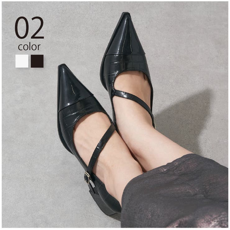 【SETUP7】キャップトゥクロコPUレザーパンプス KNF-TP | SETUP7【WOMEN】 | 詳細画像1 