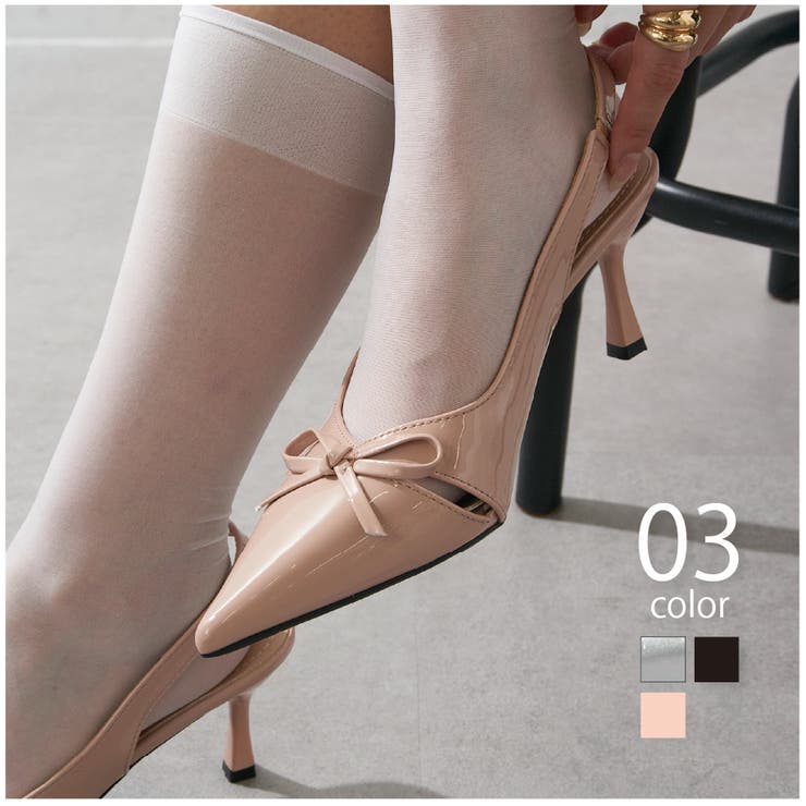 【SETUP7】エナメルリボン バックストラップパンプス KNF-TP | SETUP7【WOMEN】 | 詳細画像1 