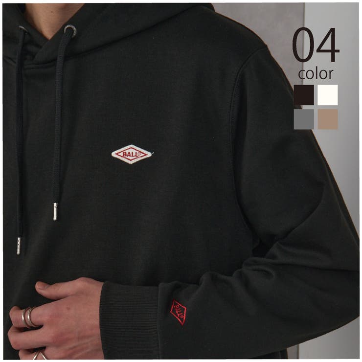 【BALL】T/C裏毛 ワッペン付きプルパーカー 64531 | SETUP7【MEN】 | 詳細画像1 