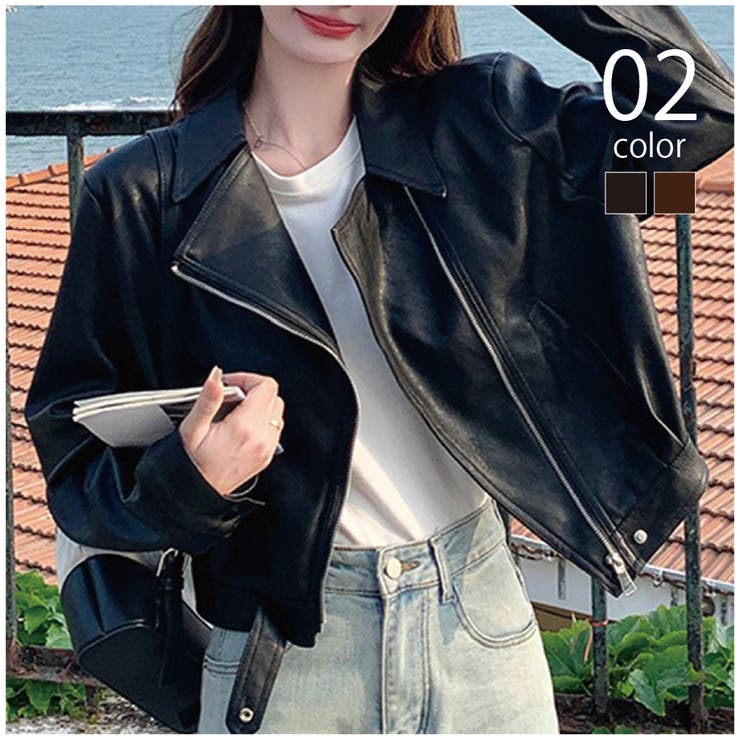 【SETUP7】クロップドバイカージャケット KNF | SETUP7【WOMEN】 | 詳細画像1 